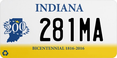 IN license plate 281MA