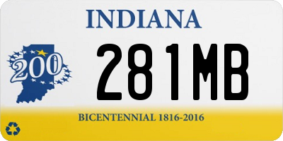 IN license plate 281MB