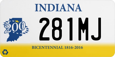 IN license plate 281MJ