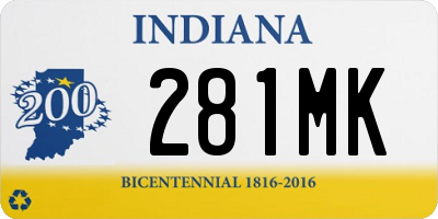 IN license plate 281MK