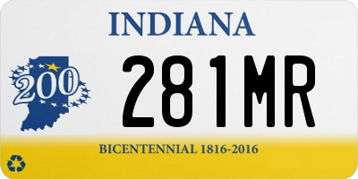 IN license plate 281MR