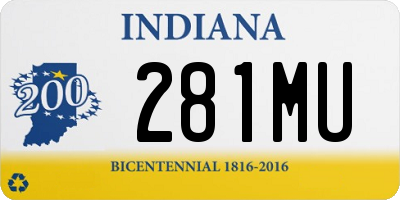 IN license plate 281MU