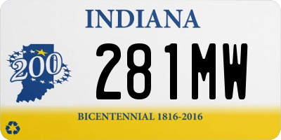 IN license plate 281MW