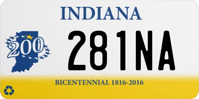 IN license plate 281NA