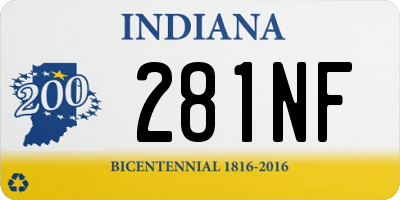 IN license plate 281NF