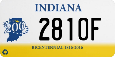 IN license plate 281OF