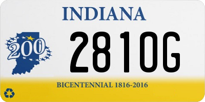 IN license plate 281OG