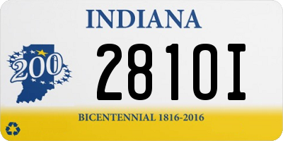 IN license plate 281OI