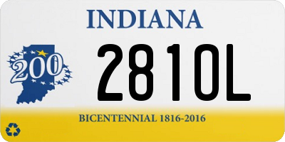 IN license plate 281OL