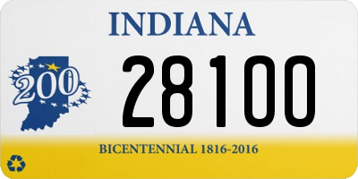 IN license plate 281OO