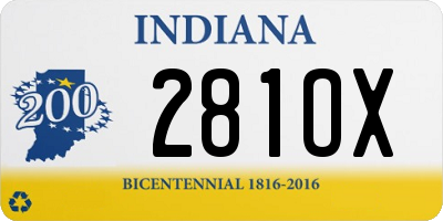 IN license plate 281OX