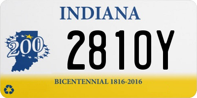 IN license plate 281OY