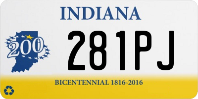 IN license plate 281PJ