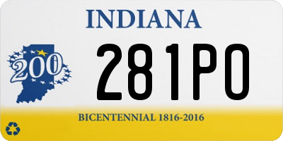 IN license plate 281PO