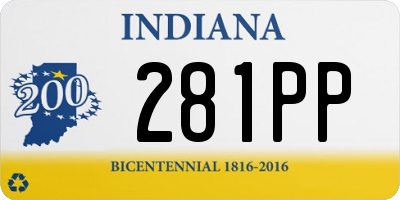 IN license plate 281PP