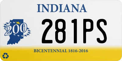 IN license plate 281PS