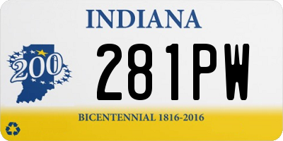 IN license plate 281PW