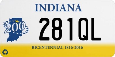 IN license plate 281QL