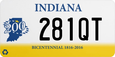 IN license plate 281QT