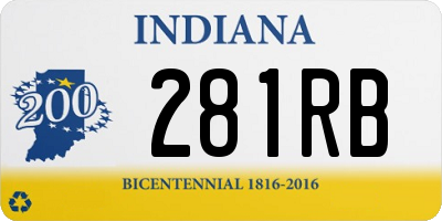 IN license plate 281RB