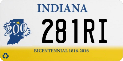 IN license plate 281RI