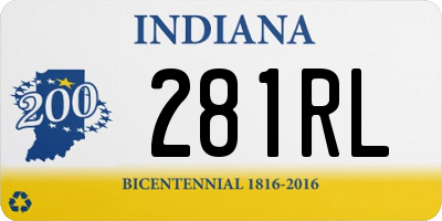 IN license plate 281RL