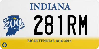 IN license plate 281RM