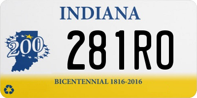 IN license plate 281RO