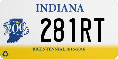 IN license plate 281RT