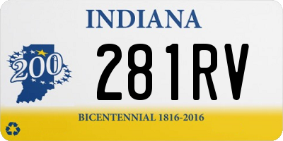 IN license plate 281RV