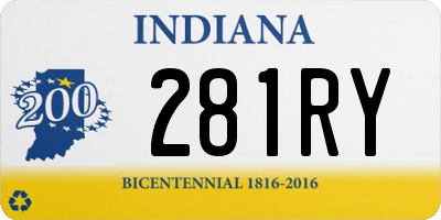 IN license plate 281RY