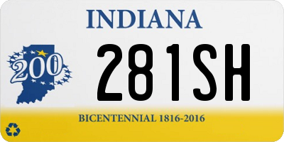 IN license plate 281SH