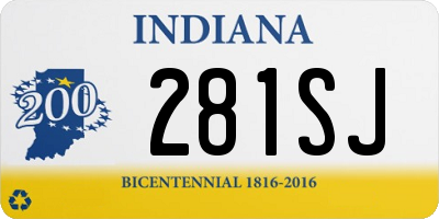 IN license plate 281SJ