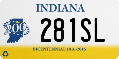 IN license plate 281SL