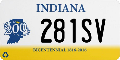 IN license plate 281SV