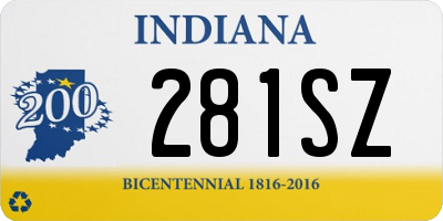 IN license plate 281SZ