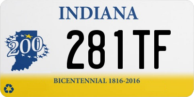 IN license plate 281TF