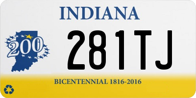 IN license plate 281TJ