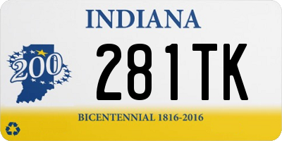 IN license plate 281TK