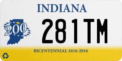 IN license plate 281TM