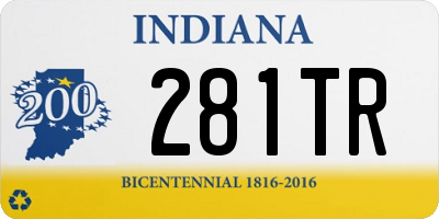 IN license plate 281TR