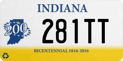 IN license plate 281TT