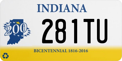 IN license plate 281TU