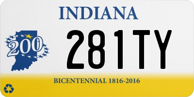 IN license plate 281TY