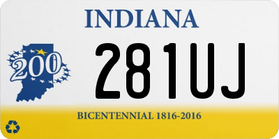 IN license plate 281UJ