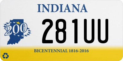 IN license plate 281UU