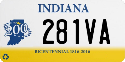 IN license plate 281VA