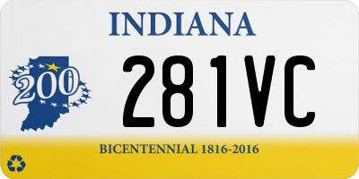 IN license plate 281VC