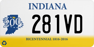 IN license plate 281VD