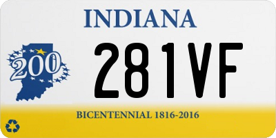 IN license plate 281VF